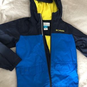 Columbia kids rain jacket, size xs